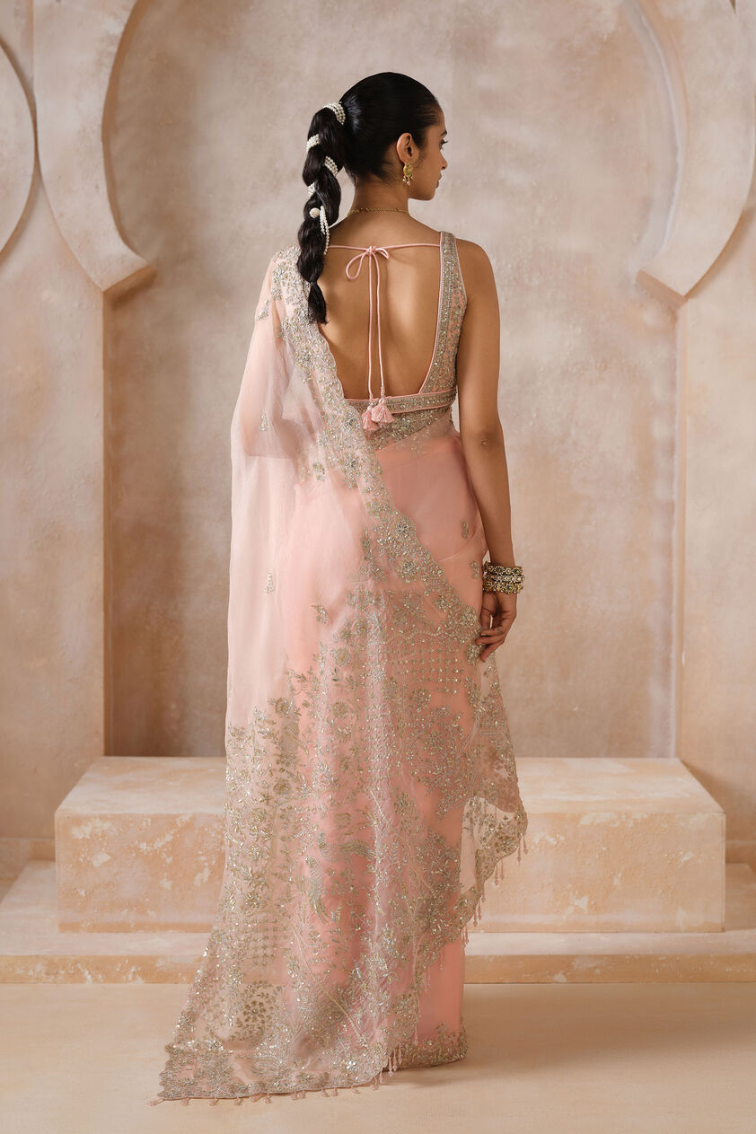 Sharvani Gota Patti Silk Saree - Blush, Blush, image 2